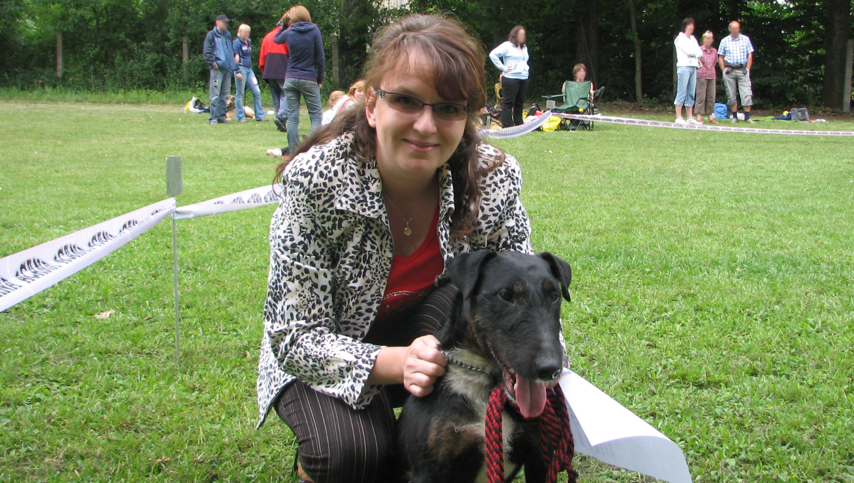 Kateřina Kašparová se psem na Voříškiádě